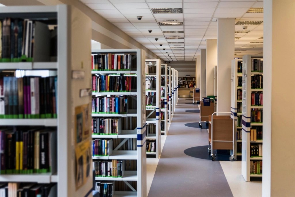 Free library shelves many books